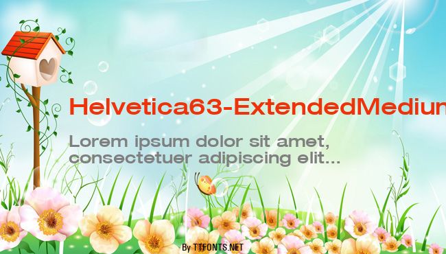 Helvetica63-ExtendedMedium example