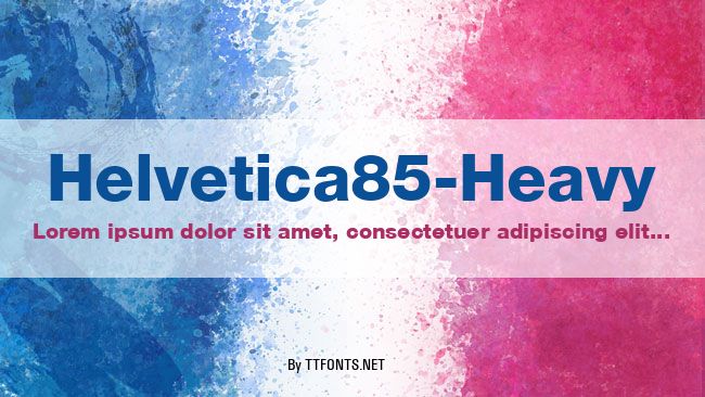 Helvetica85-Heavy example