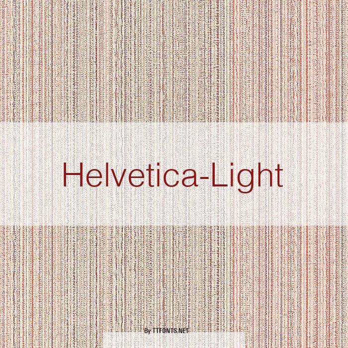 Helvetica-Light example