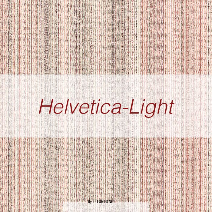 Helvetica-Light example