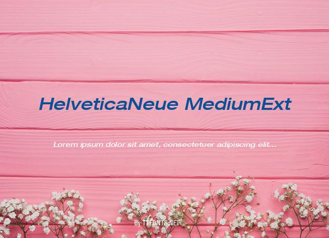 HelveticaNeue MediumExt example