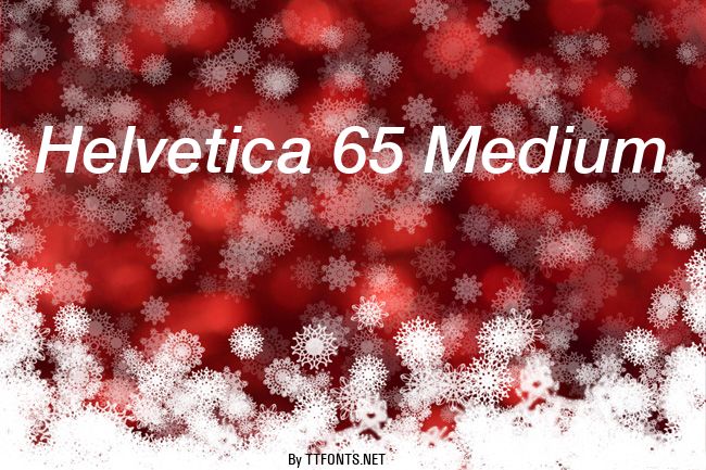 Helvetica 65 Medium example