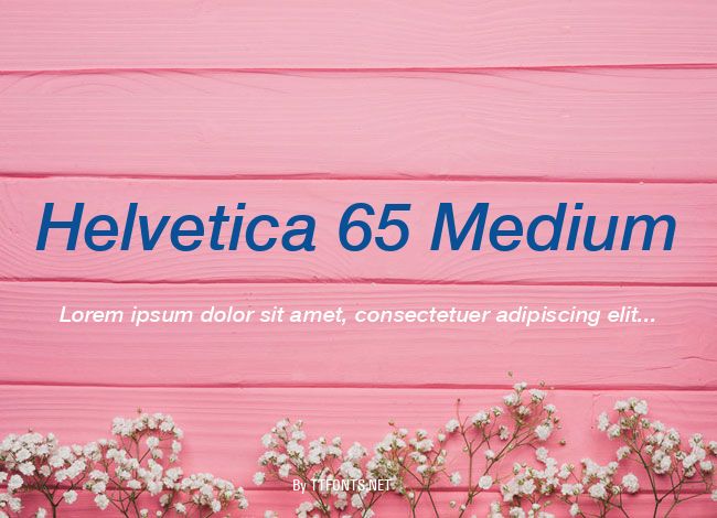Helvetica 65 Medium example