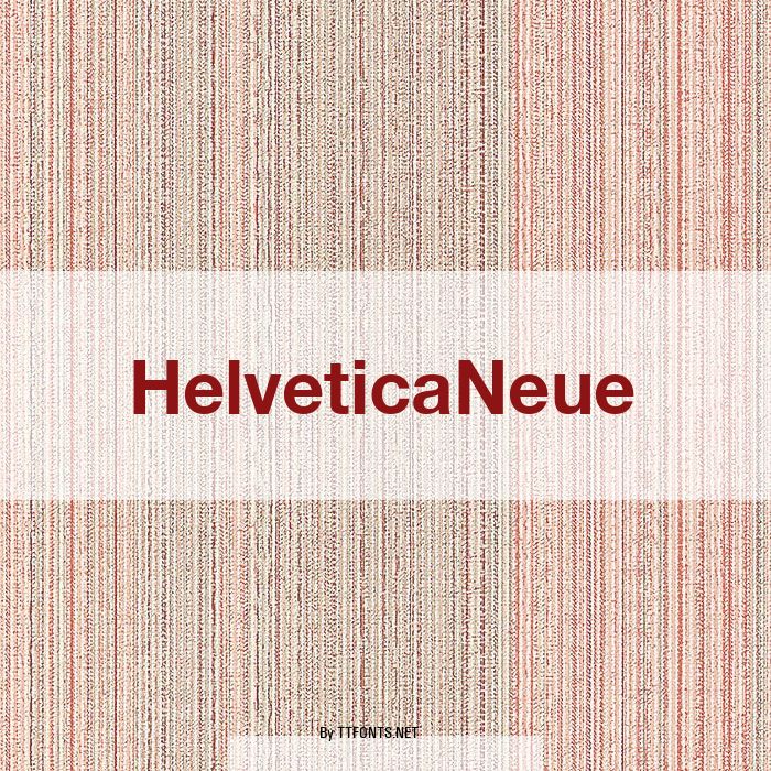 HelveticaNeue example