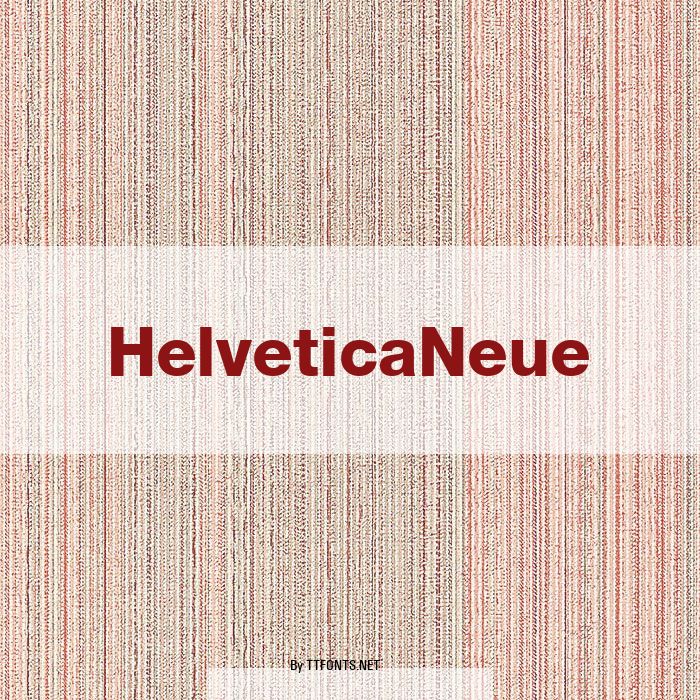 HelveticaNeue example