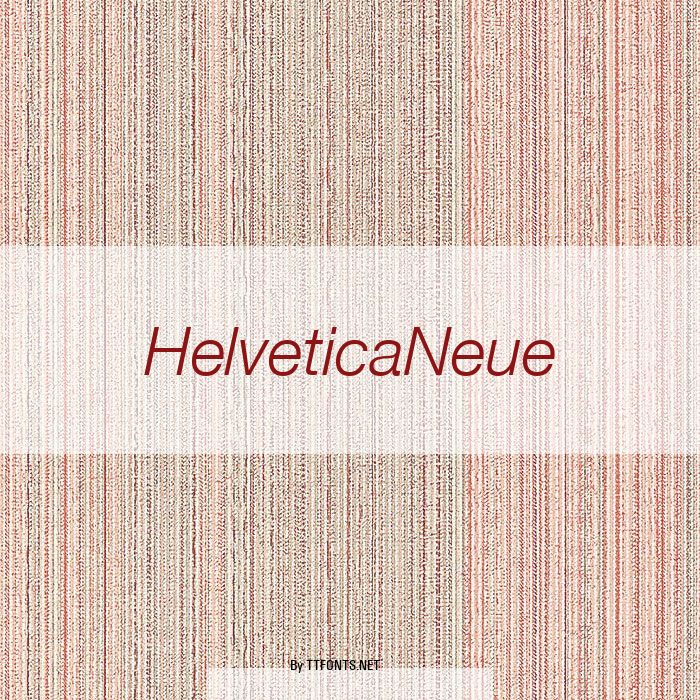 HelveticaNeue example