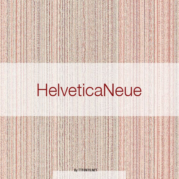 HelveticaNeue example