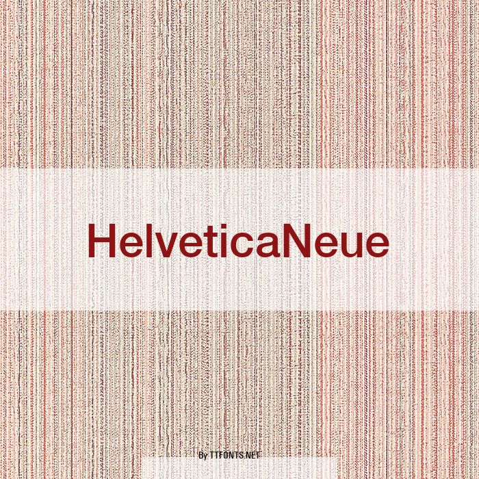 HelveticaNeue example
