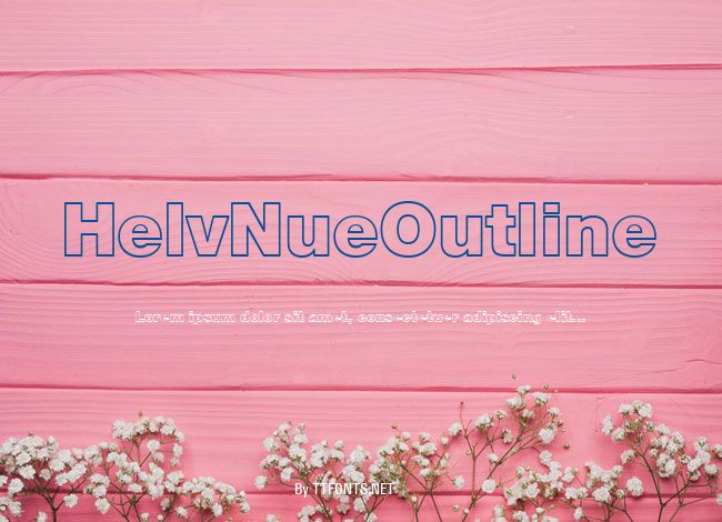 HelvNueOutline example