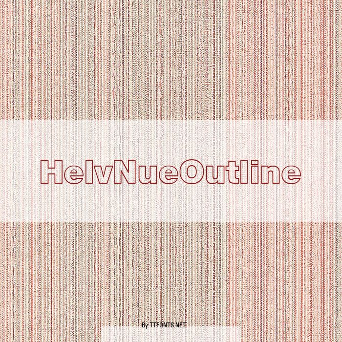 HelvNueOutline example