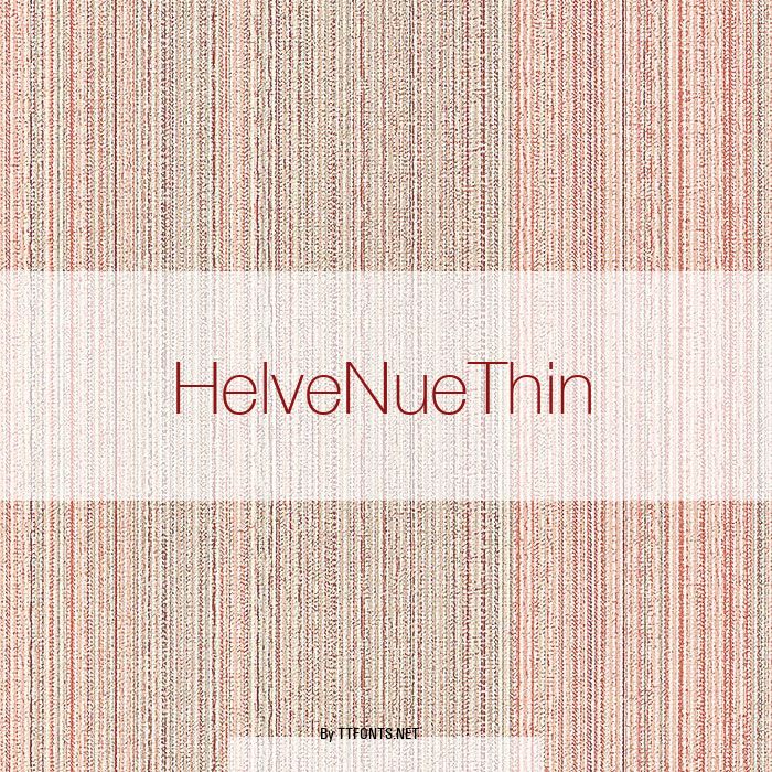 HelveNueThin example