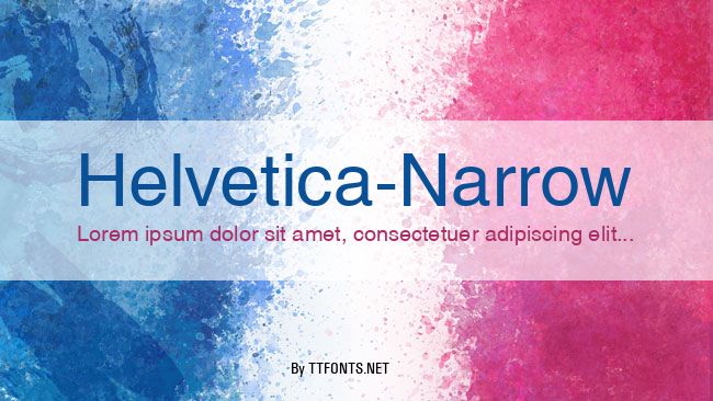 Helvetica-Narrow example