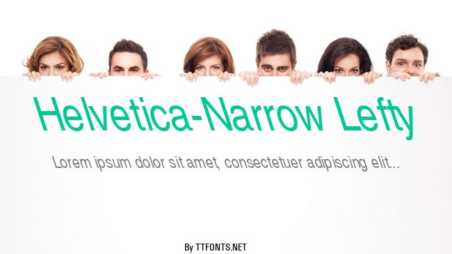 Helvetica-Narrow Lefty example