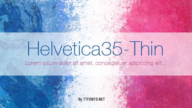 Helvetica35-Thin example