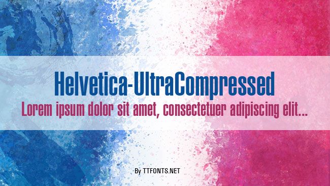 Helvetica-UltraCompressed example