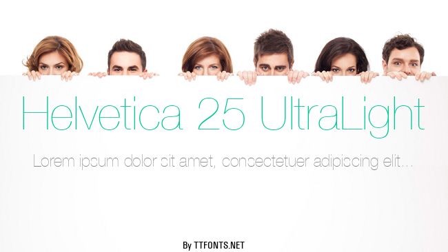 Helvetica 25 UltraLight example