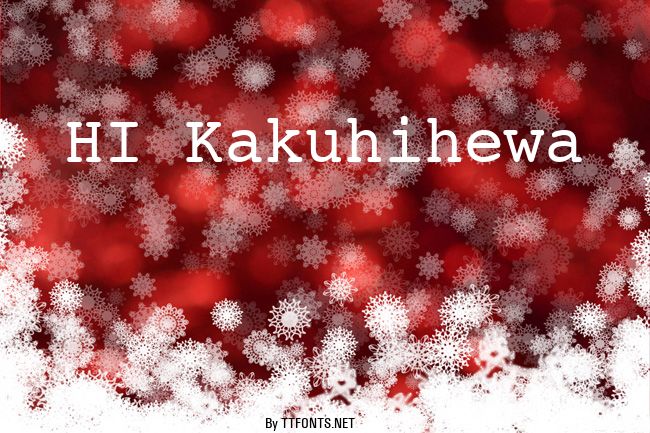 HI Kakuhihewa example