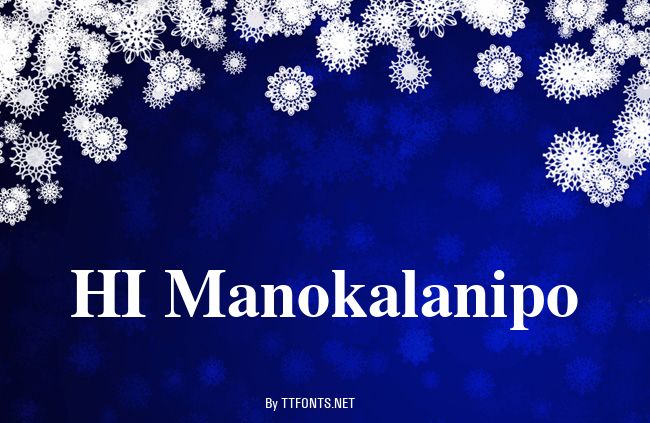 HI Manokalanipo example