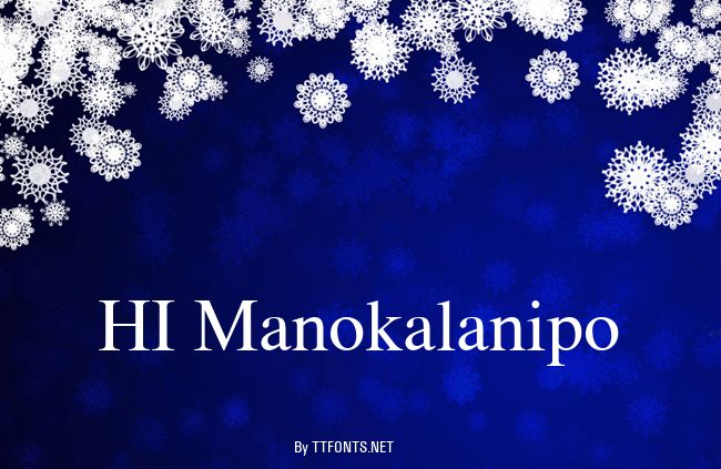 HI Manokalanipo example