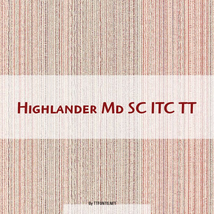 Highlander Md SC ITC TT example