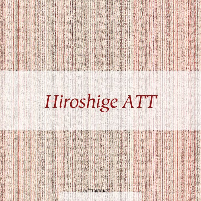 Hiroshige ATT example