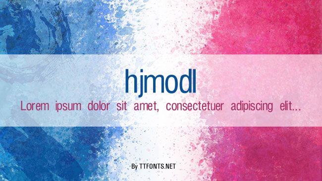 hjmodl example