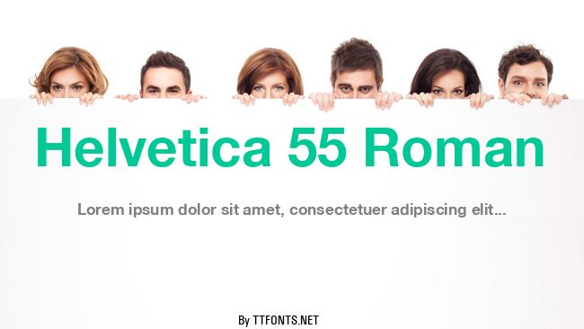 Helvetica 55 Roman example