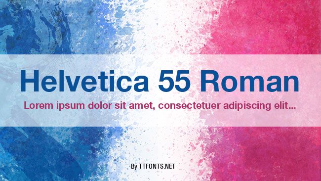 Helvetica 55 Roman example