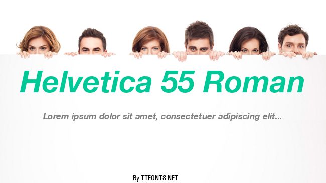 Helvetica 55 Roman example