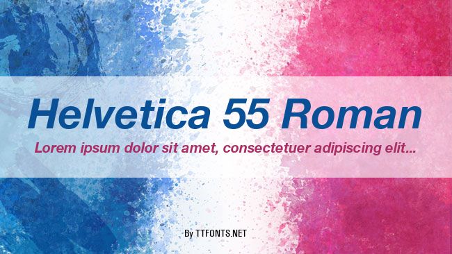 Helvetica 55 Roman example