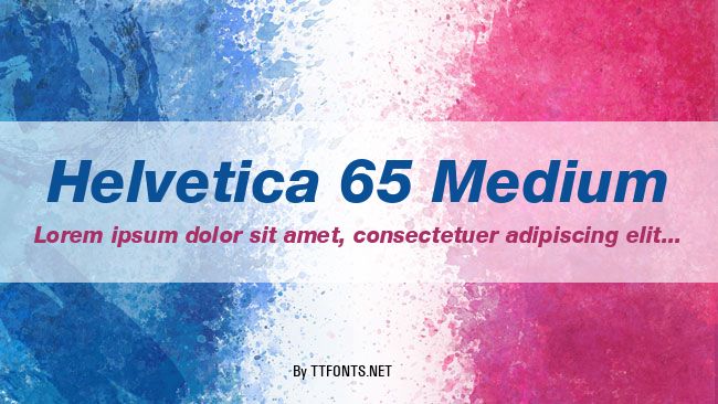 Helvetica 65 Medium example