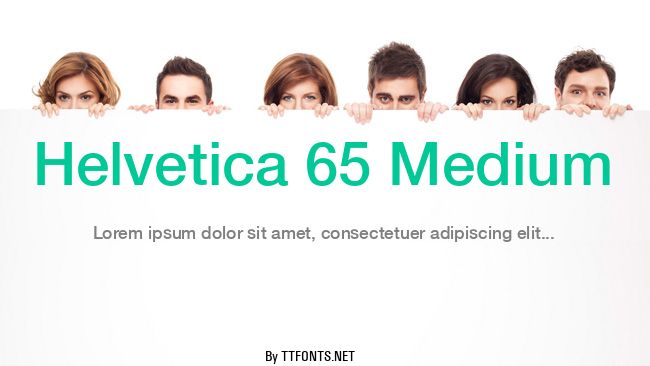Helvetica 65 Medium example