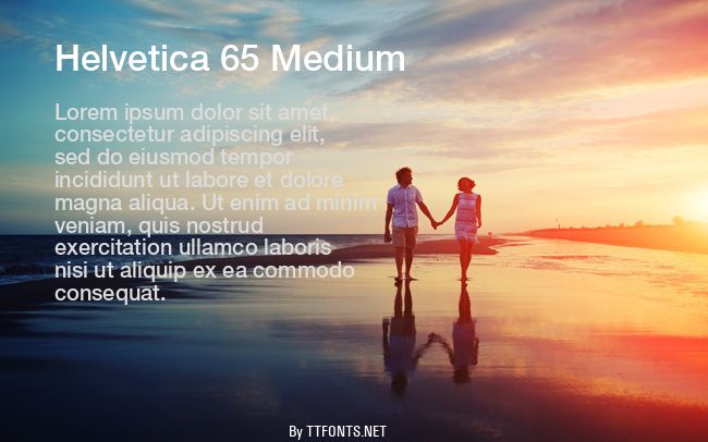 Helvetica 65 Medium example