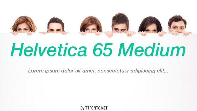 Helvetica 65 Medium example