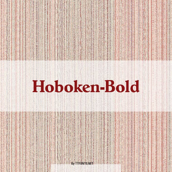 Hoboken-Bold example