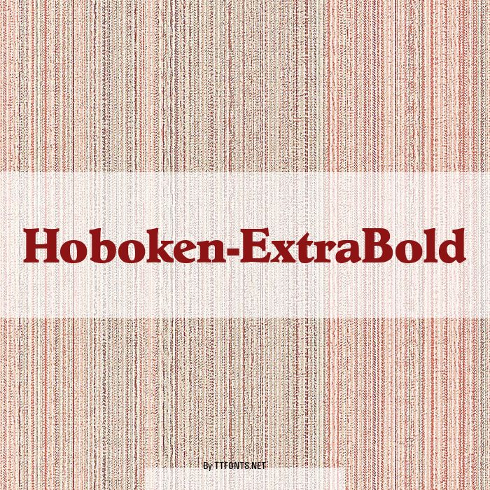 Hoboken-ExtraBold example