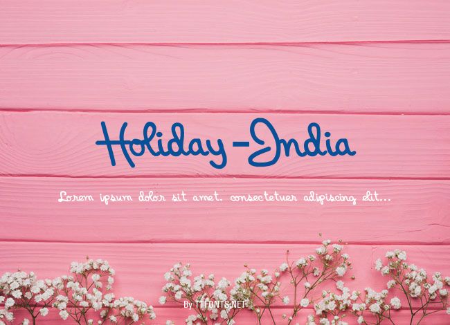 Holiday-India example