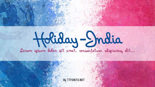Holiday-India example