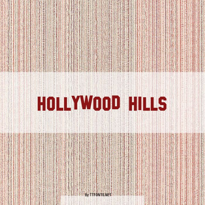 Hollywood Hills example
