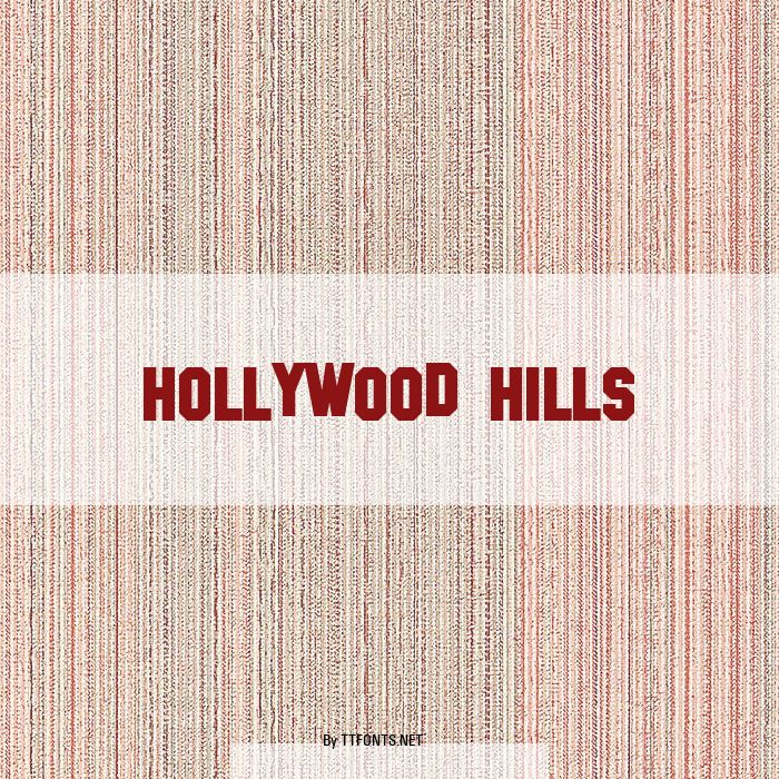 Hollywood Hills example