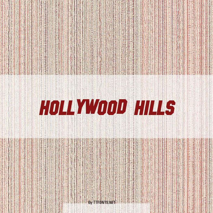 Hollywood Hills example