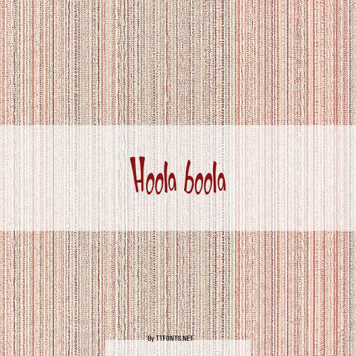 Hoola boola example