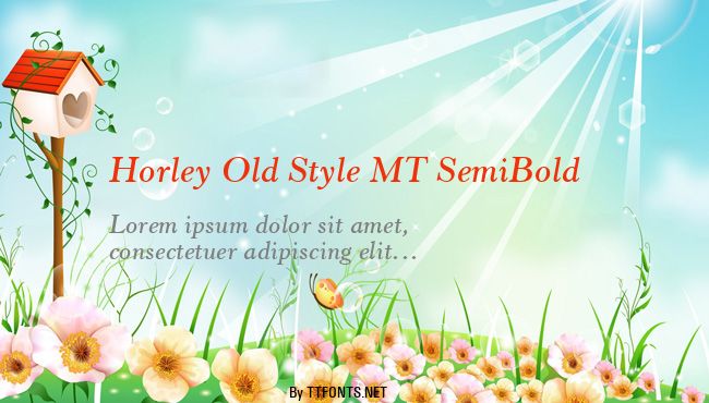 Horley Old Style MT SemiBold example