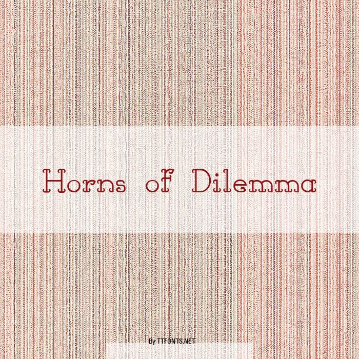 Horns of Dilemma example