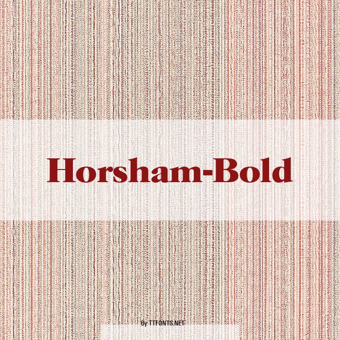 Horsham-Bold example