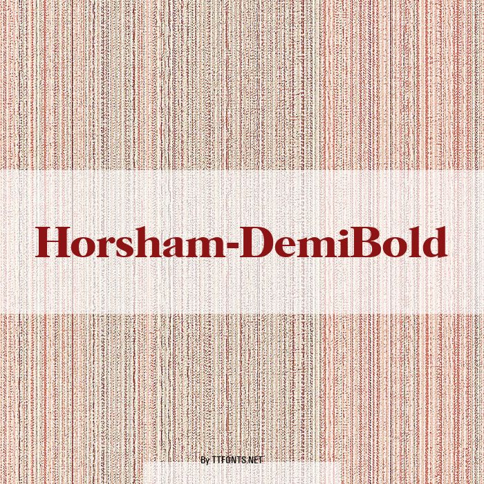 Horsham-DemiBold example