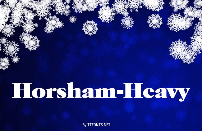 Horsham-Heavy example