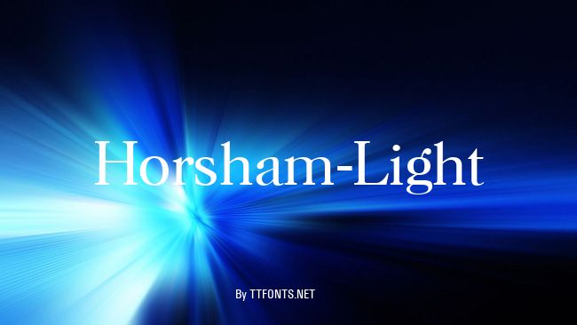 Horsham-Light example