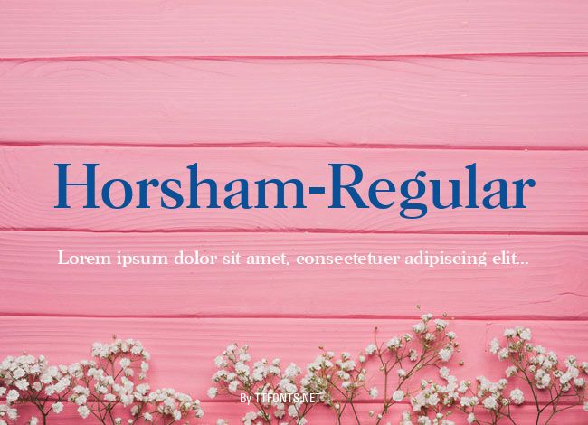 Horsham-Regular example