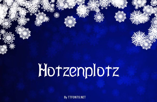 Hotzenplotz example